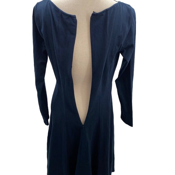 eShakti S-6 Dark Blue Long Dress - Picture 3 of 7